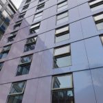 Aluminian windows in community housing, Yorkshire