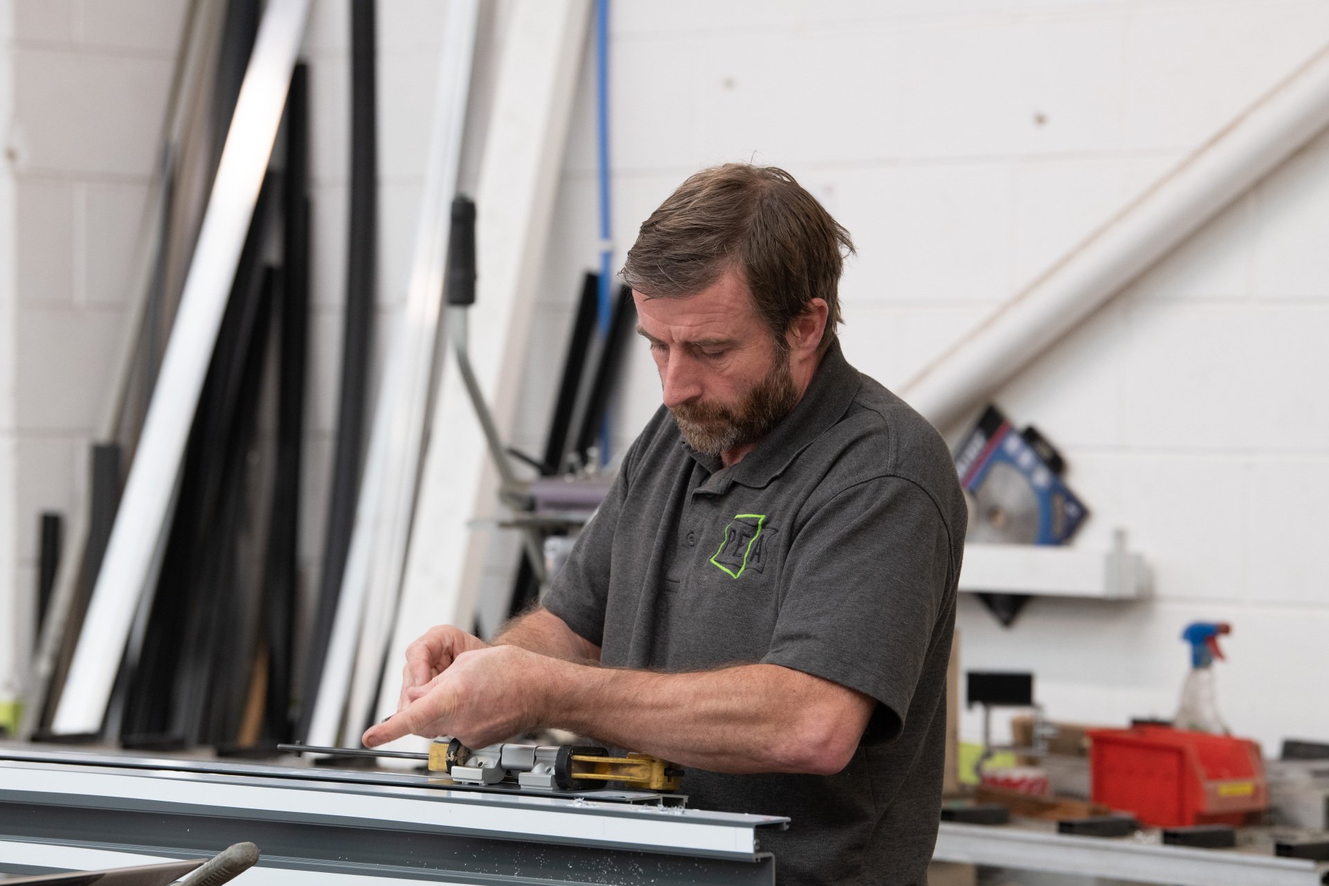 fabricator at work in our Leeds based workshop