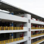 multi story car park with natural and smoke ventilation.